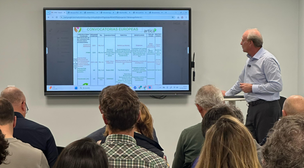 La I+D+i en agroecología impulsa una viticultura sostenible. La PTV reunió expertos en Madrid para impulsar iniciativas innovadoras y dar a conocer posibles vías de financiación de la mano de nuestro director de Desarrollo de Negocio, Fernando Boned.