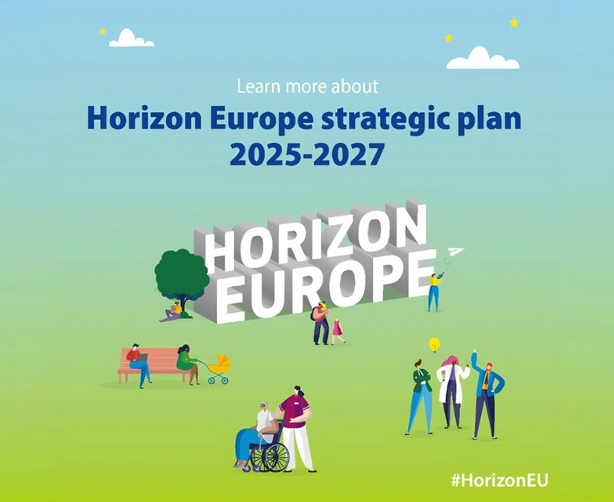 artica+i - blog iMagazine. Imagen para el post "Horizonte Europa 2025: más de 7.200 millones de euros para liderar la transición verde, digital y resiliente en Europa" mostrando una ilustración creativa sobre este plan estratégico