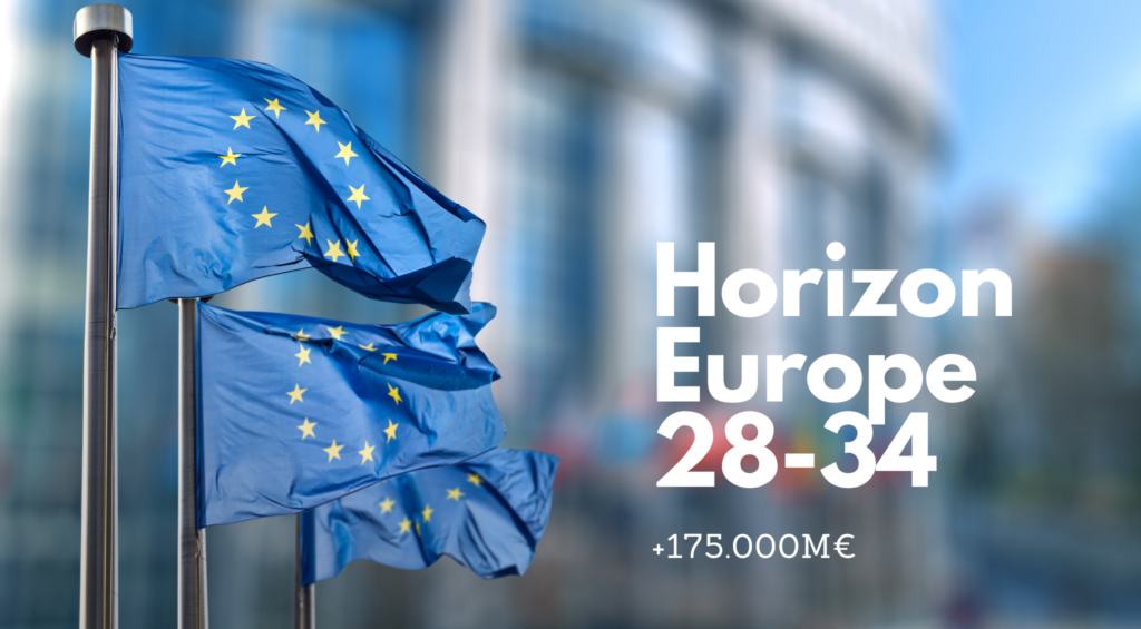 Horizonte Europa es el programa marco de investigación e innovación de la Unión Europea y constituye el principal instrumento para aplicar sus políticas de I+D+I. Su objetivo es generar un impacto científico, tecnológico, económico y social a partir de las inversiones europeas en investigación e innovación.