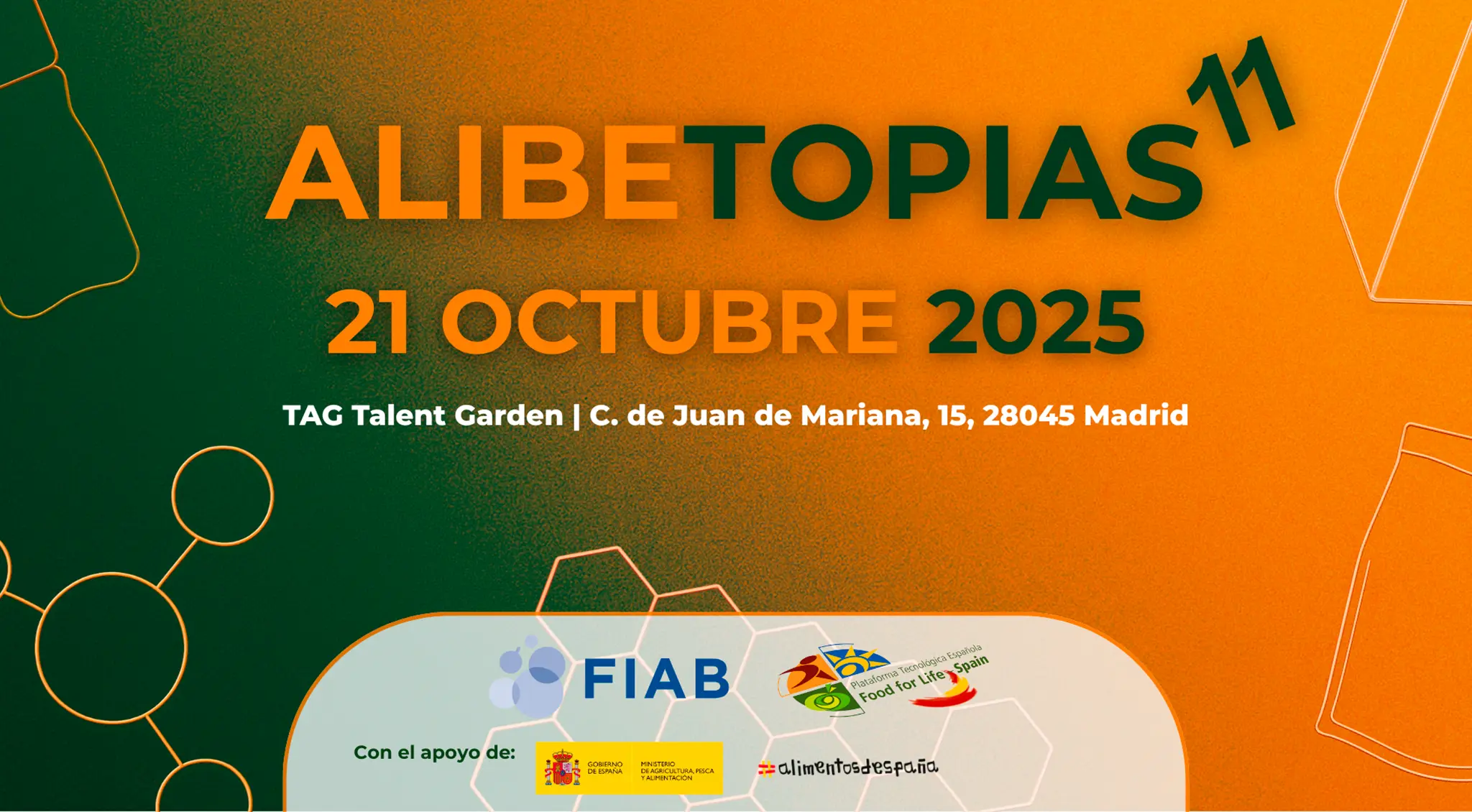 artica+i - blog iMagazine. Imagen de cabecera para el post "ALIBETOPÍAS 2025 - Innovación, sostenibilidad y tecnología para un futuro alimentario más inteligente" mostrando el cartel del evento de 2025 con artica+i como colaborador bronce